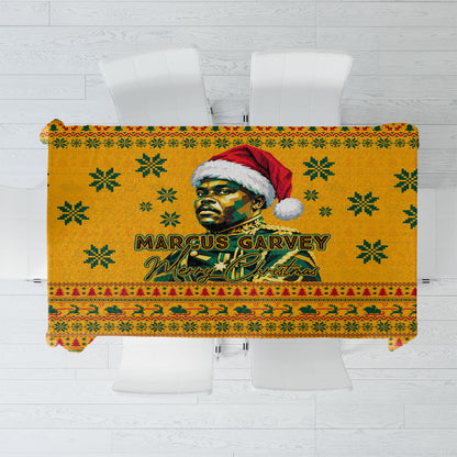 Marcus Garvey Christmas Tablecloth Inspirational History Quote Ugly Knitted Pattern Festive
