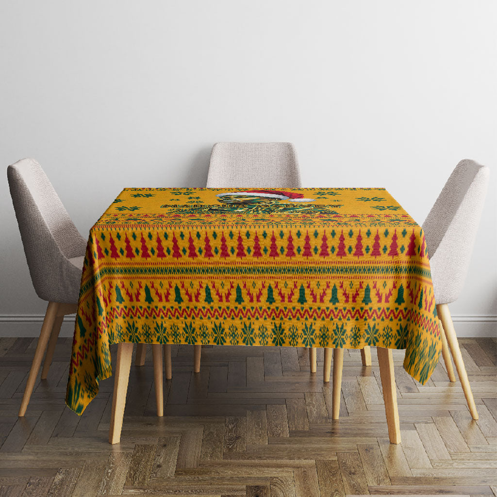 Marcus Garvey Christmas Tablecloth Inspirational History Quote Ugly Knitted Pattern Festive