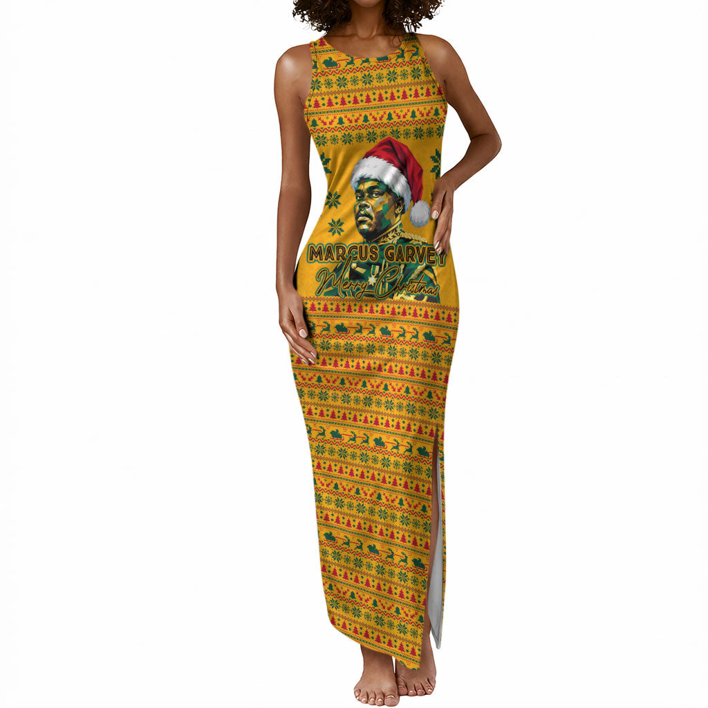 Marcus Garvey Christmas Tank Maxi Dress Inspirational History Quote Ugly Knitted Pattern Festive
