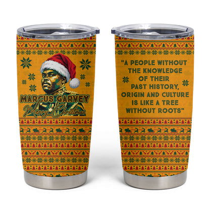 Marcus Garvey Christmas Tumbler Cup Inspirational History Quote Ugly Knitted Pattern Festive