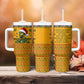Marcus Garvey Christmas Tumbler With Handle Inspirational History Quote Ugly Knitted Pattern Festive