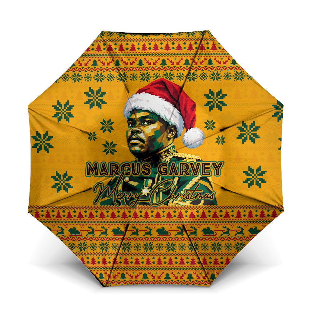 Marcus Garvey Christmas Umbrella Inspirational History Quote Ugly Knitted Pattern Festive