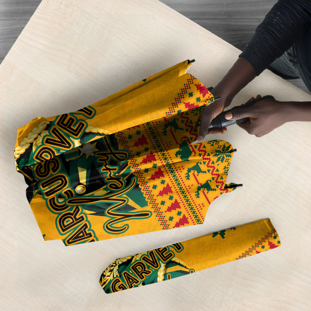 Marcus Garvey Christmas Umbrella Inspirational History Quote Ugly Knitted Pattern Festive