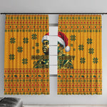 Marcus Garvey Christmas Window Curtain Inspirational History Quote Ugly Knitted Pattern Festive