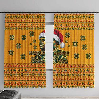 Marcus Garvey Christmas Window Curtain Inspirational History Quote Ugly Knitted Pattern Festive