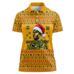 Marcus Garvey Christmas Women Polo Shirt Inspirational History Quote Ugly Knitted Pattern Festive