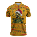 Marcus Garvey Christmas Zipper Polo Shirt Inspirational History Quote Ugly Knitted Pattern Festive