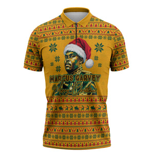 Marcus Garvey Christmas Zipper Polo Shirt Inspirational History Quote Ugly Knitted Pattern Festive