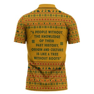 Marcus Garvey Christmas Zipper Polo Shirt Inspirational History Quote Ugly Knitted Pattern Festive