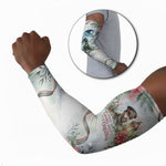Marcus Garvey Christmas Arm Sleeves Pride Glows Brightest Quote Watercolor Botanical Poinsettia