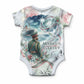 Marcus Garvey Christmas Baby Onesie Pride Glows Brightest Quote Watercolor Botanical Poinsettia