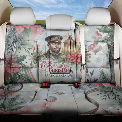 Marcus Garvey Christmas Back Car Seat Cover Pride Glows Brightest Quote Watercolor Botanical Poinsettia