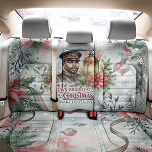 Marcus Garvey Christmas Back Car Seat Cover Pride Glows Brightest Quote Watercolor Botanical Poinsettia