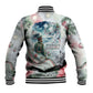 Marcus Garvey Christmas Baseball Jacket Pride Glows Brightest Quote Watercolor Botanical Poinsettia