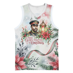 Marcus Garvey Christmas Basketball Jersey Pride Glows Brightest Quote Watercolor Botanical Poinsettia