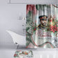 Marcus Garvey Christmas Bathroom Set Pride Glows Brightest Quote Watercolor Botanical Poinsettia