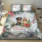 Marcus Garvey Christmas Bedding Set Pride Glows Brightest Quote Watercolor Botanical Poinsettia