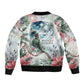 Marcus Garvey Christmas Bomber Jacket Pride Glows Brightest Quote Watercolor Botanical Poinsettia