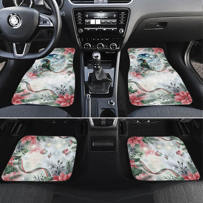 Marcus Garvey Christmas Car Mats Pride Glows Brightest Quote Watercolor Botanical Poinsettia