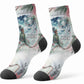 Marcus Garvey Christmas Crew Socks Pride Glows Brightest Quote Watercolor Botanical Poinsettia