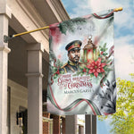 Marcus Garvey Christmas Garden Flag Pride Glows Brightest Quote Watercolor Botanical Poinsettia