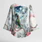 Marcus Garvey Christmas Kimono Sleeve Blouse Pride Glows Brightest Quote Watercolor Botanical Poinsettia