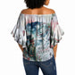 Marcus Garvey Christmas Off Shoulder Wrap Waist Top Pride Glows Brightest Quote Watercolor Botanical Poinsettia