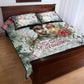 Marcus Garvey Christmas Quilt Bed Set Pride Glows Brightest Quote Watercolor Botanical Poinsettia