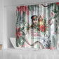Marcus Garvey Christmas Shower Curtain Pride Glows Brightest Quote Watercolor Botanical Poinsettia