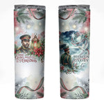 Marcus Garvey Christmas Skinny Tumbler Pride Glows Brightest Quote Watercolor Botanical Poinsettia