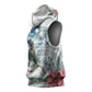Marcus Garvey Christmas Sleeveless Hoodie Pride Glows Brightest Quote Watercolor Botanical Poinsettia