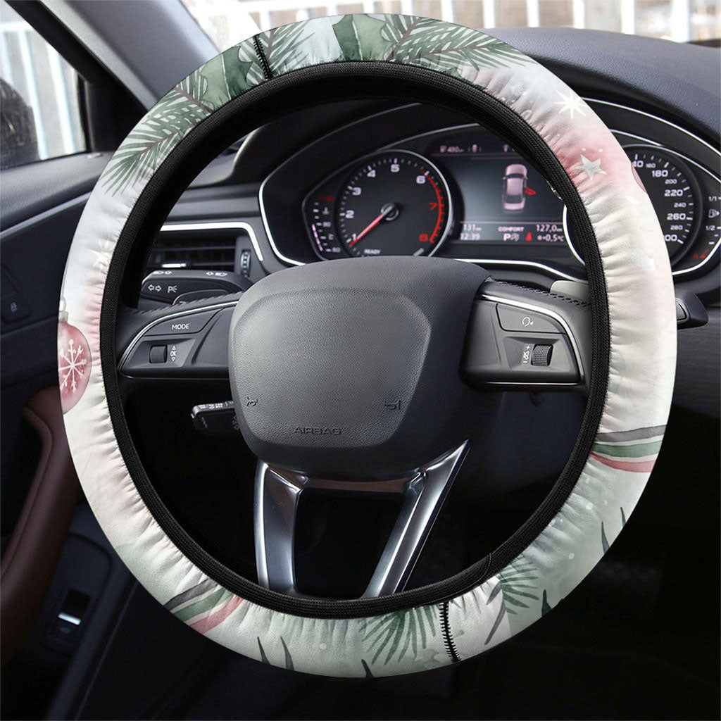 Marcus Garvey Christmas Steering Wheel Cover Pride Glows Brightest Quote Watercolor Botanical Poinsettia
