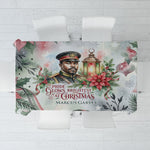 Marcus Garvey Christmas Tablecloth Pride Glows Brightest Quote Watercolor Botanical Poinsettia