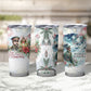 Marcus Garvey Christmas Tumbler Cup Pride Glows Brightest Quote Watercolor Botanical Poinsettia
