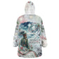 Marcus Garvey Christmas Wearable Blanket Hoodie Pride Glows Brightest Quote Watercolor Botanical Poinsettia