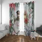 Marcus Garvey Christmas Window Curtain Pride Glows Brightest Quote Watercolor Botanical Poinsettia
