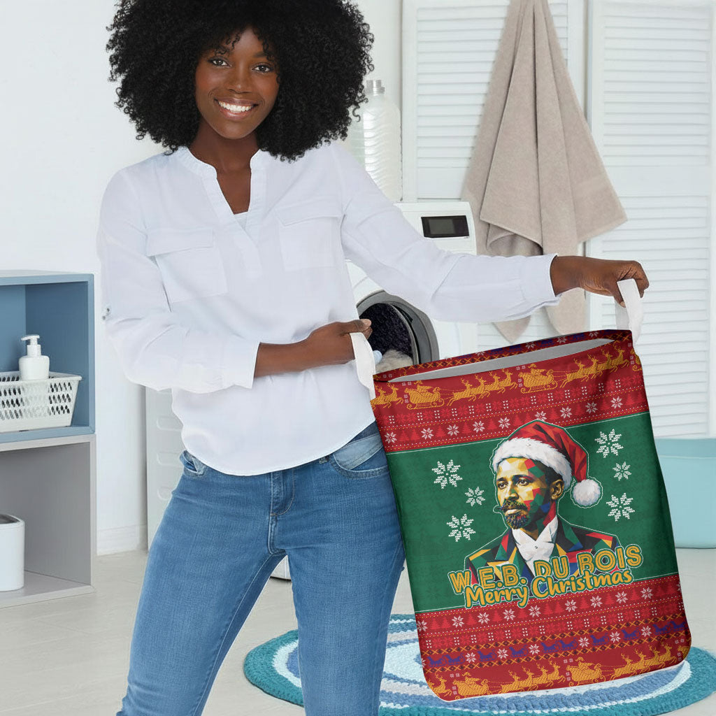 W.E.B. Du Bois Christmas Laundry Basket Inspirational Liberty Quote Ugly Knitted Pattern Festive