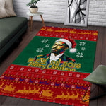 W.E.B. Du Bois Christmas Area Rug Inspirational Liberty Quote Ugly Knitted Pattern Festive