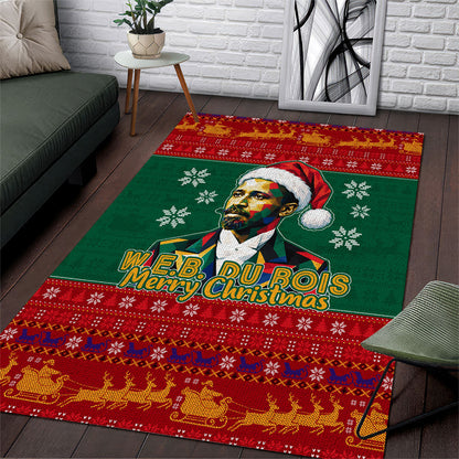 W.E.B. Du Bois Christmas Area Rug Inspirational Liberty Quote Ugly Knitted Pattern Festive