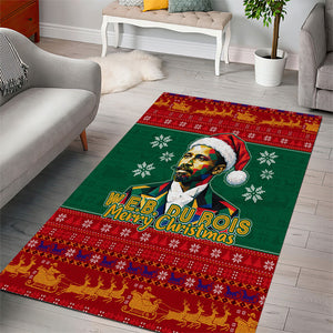 W.E.B. Du Bois Christmas Area Rug Inspirational Liberty Quote Ugly Knitted Pattern Festive