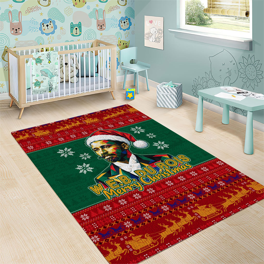 W.E.B. Du Bois Christmas Area Rug Inspirational Liberty Quote Ugly Knitted Pattern Festive