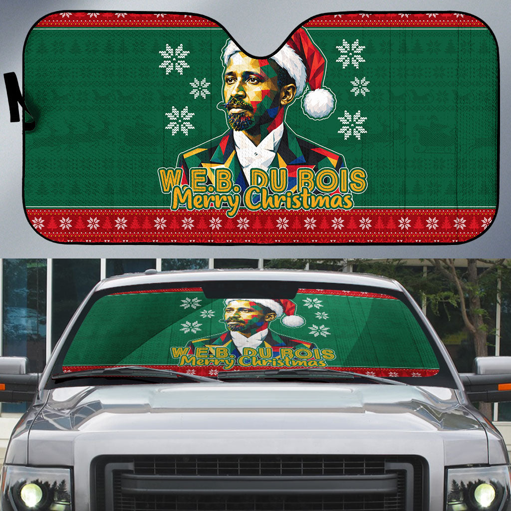 W.E.B. Du Bois Christmas Auto Sun Shade Inspirational Liberty Quote Ugly Knitted Pattern Festive