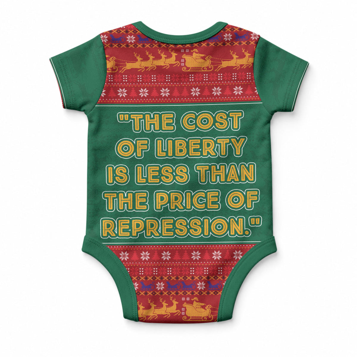 W.E.B. Du Bois Christmas Baby Onesie Inspirational Liberty Quote Ugly Knitted Pattern Festive
