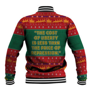 W.E.B. Du Bois Christmas Baseball Jacket Inspirational Liberty Quote Ugly Knitted Pattern Festive