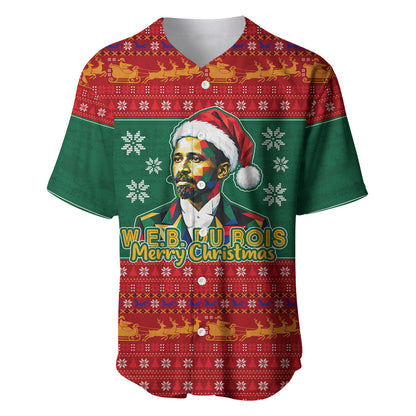 W.E.B. Du Bois Christmas Baseball Jersey Inspirational Liberty Quote Ugly Knitted Pattern Festive