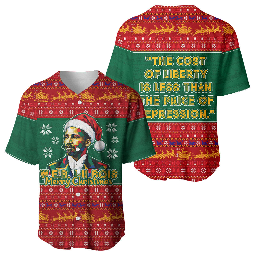 W.E.B. Du Bois Christmas Baseball Jersey Inspirational Liberty Quote Ugly Knitted Pattern Festive
