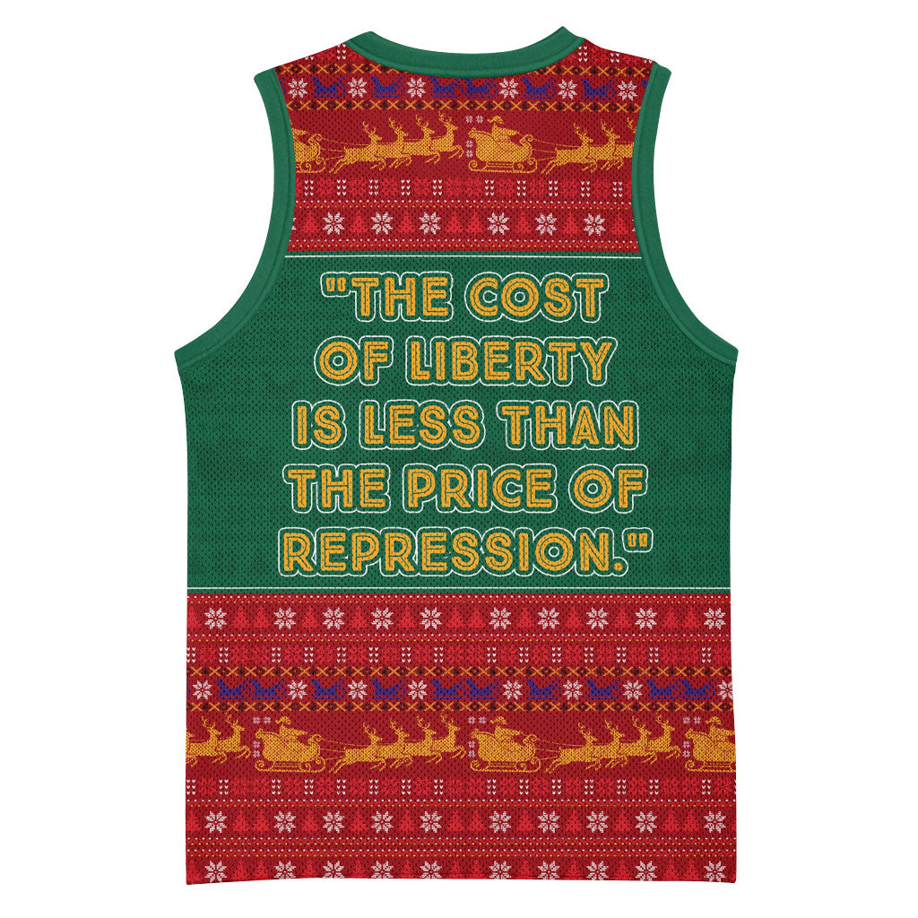 W.E.B. Du Bois Christmas Basketball Jersey Inspirational Liberty Quote Ugly Knitted Pattern Festive