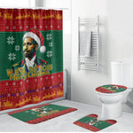 W.E.B. Du Bois Christmas Bathroom Set Inspirational Liberty Quote Ugly Knitted Pattern Festive