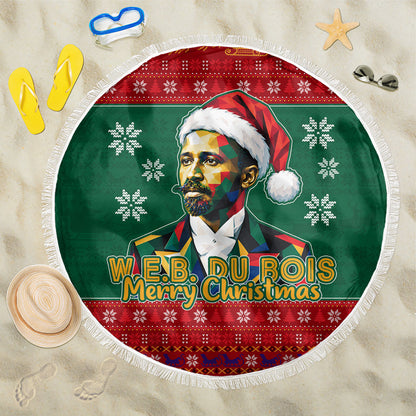 W.E.B. Du Bois Christmas Beach Blanket Inspirational Liberty Quote Ugly Knitted Pattern Festive