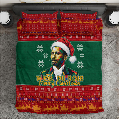 W.E.B. Du Bois Christmas Bedding Set Inspirational Liberty Quote Ugly Knitted Pattern Festive